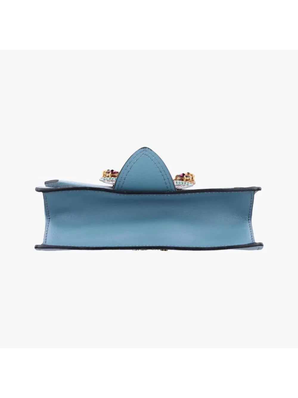 Miu Miu Blue Multicolor Leather Shoulder Bag